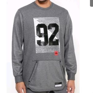 NIKE air 92 crew neck long sleeves sweatshirt gray size large